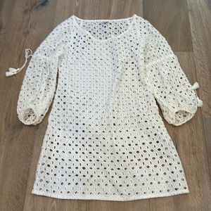 KISUII White Eyelet Swim cover up